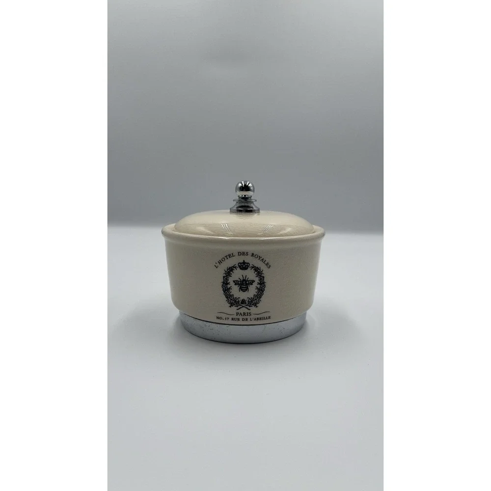 L'Hotel Des Royales Paris No 17 Rue De L'Abeille Trinket Bowl With Lid Vintage